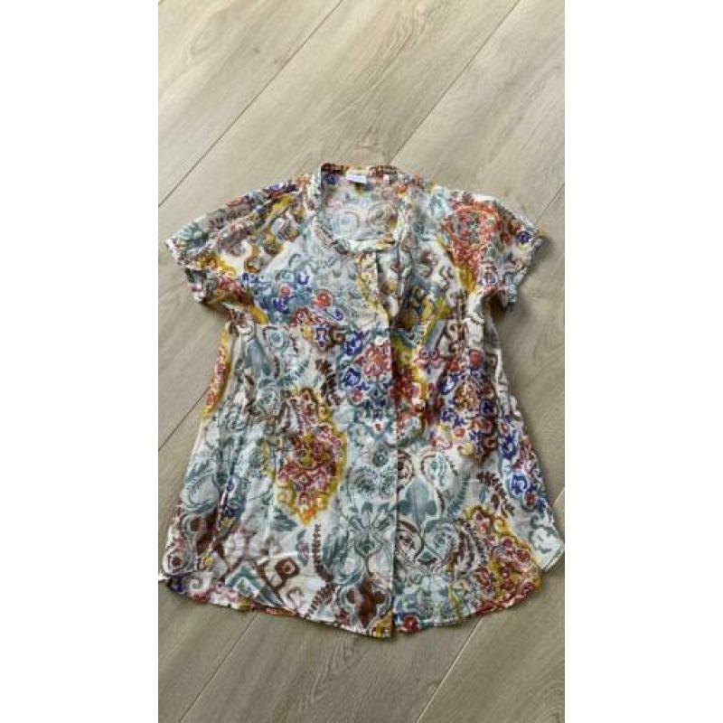 Caliban blouse van Pauw korte mouw maat 42 =S