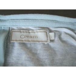 Cream t shirt mintgroen zo goed als nieuw maat M
