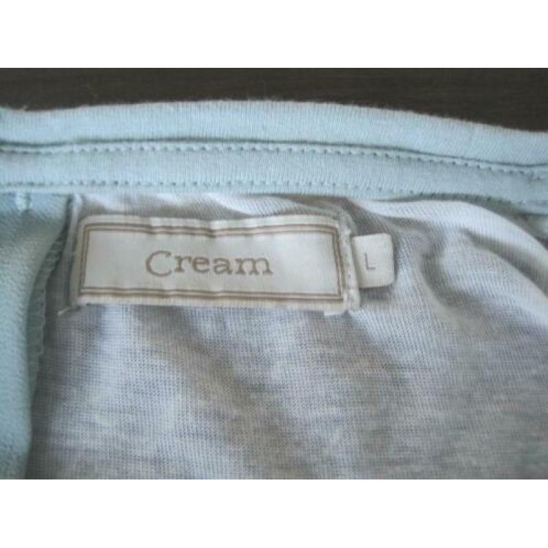 Cream t shirt mintgroen zo goed als nieuw maat M