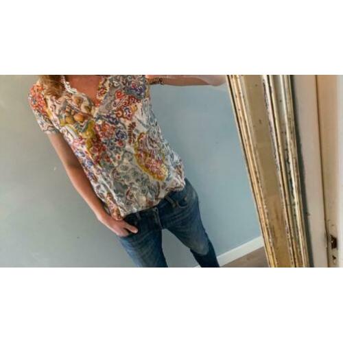 Caliban blouse van Pauw korte mouw maat 42 =S