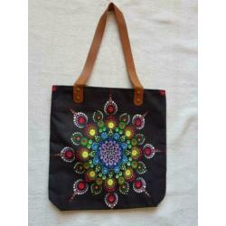 Totebag. Mandela. Zwart. Waterproof. Rits. Incl. Levering