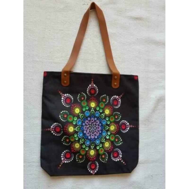 Totebag. Mandela. Zwart. Waterproof. Rits. Incl. Levering