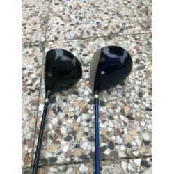 2 x houten 1 driver wood golfclubs