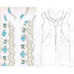 Vintage kunststof bloemknoop nr M1306 blauw