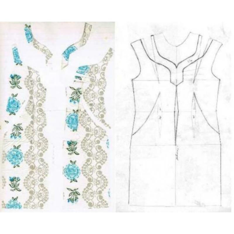 Vintage kunststof bloemknoop nr M1306 blauw