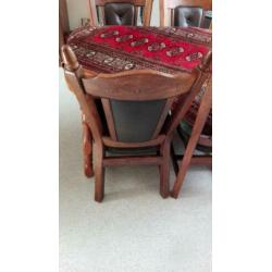 Eiken eethoek. Helemaal netjes. 80 x 120 eiken.