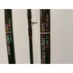 2x Faith Slender 9ft karper hengels.