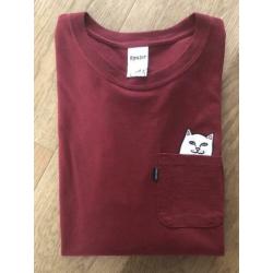 Rip N Dip t-shirt met lange mouwen, donkerrood maat L
