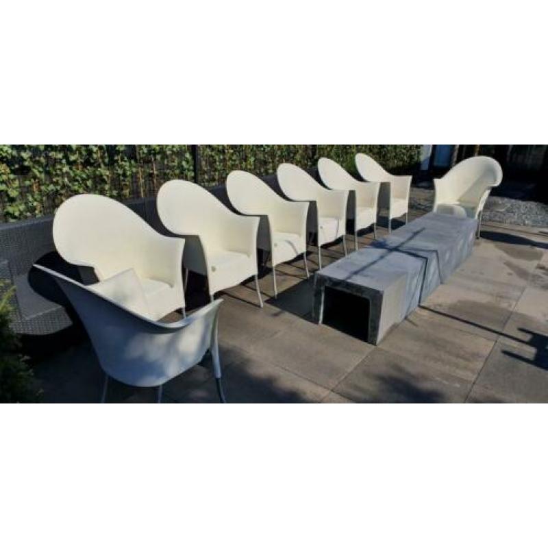 Te koop, 8 Lord yo stoelen wit van Philippe starck