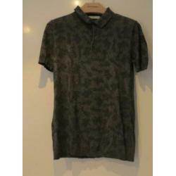 Mango Man grijs polo shirt maat S