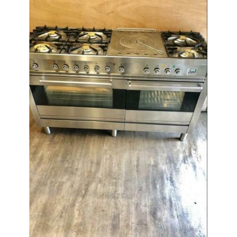 Zeer luxe Boretti gasfornuis 6 pits met coupe de feu 150 CM