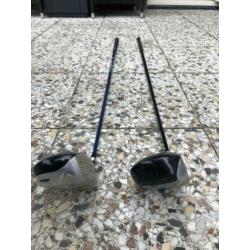 2 x houten 1 driver wood golfclubs