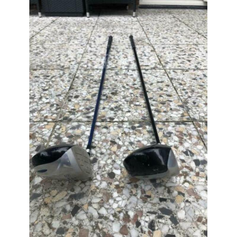 2 x houten 1 driver wood golfclubs