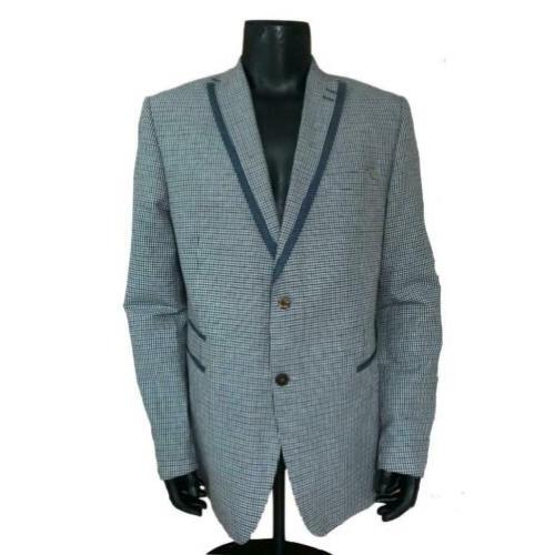 Stijlvolle Vanquard Blazer. Maat 56 (XL). Kleur Blauw Geruit