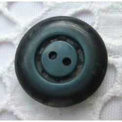 Vintage kunststof bloemknoop nr M1306 blauw