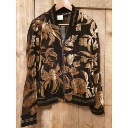 Tramontana bomberjack met fluwelen bloemenprint, maat L