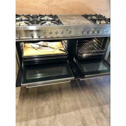 Zeer luxe Boretti gasfornuis 6 pits met coupe de feu 150 CM