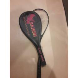 Saxon black Magic squash racket.