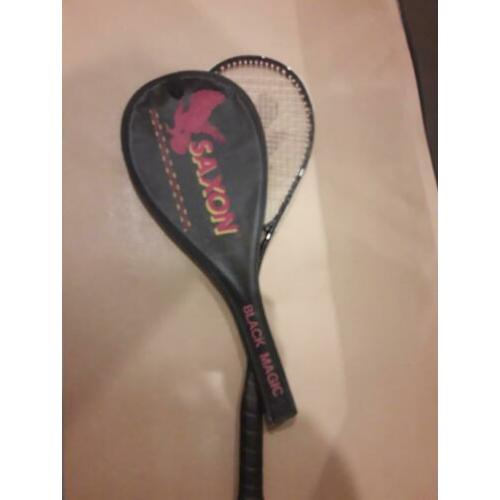 Saxon black Magic squash racket.