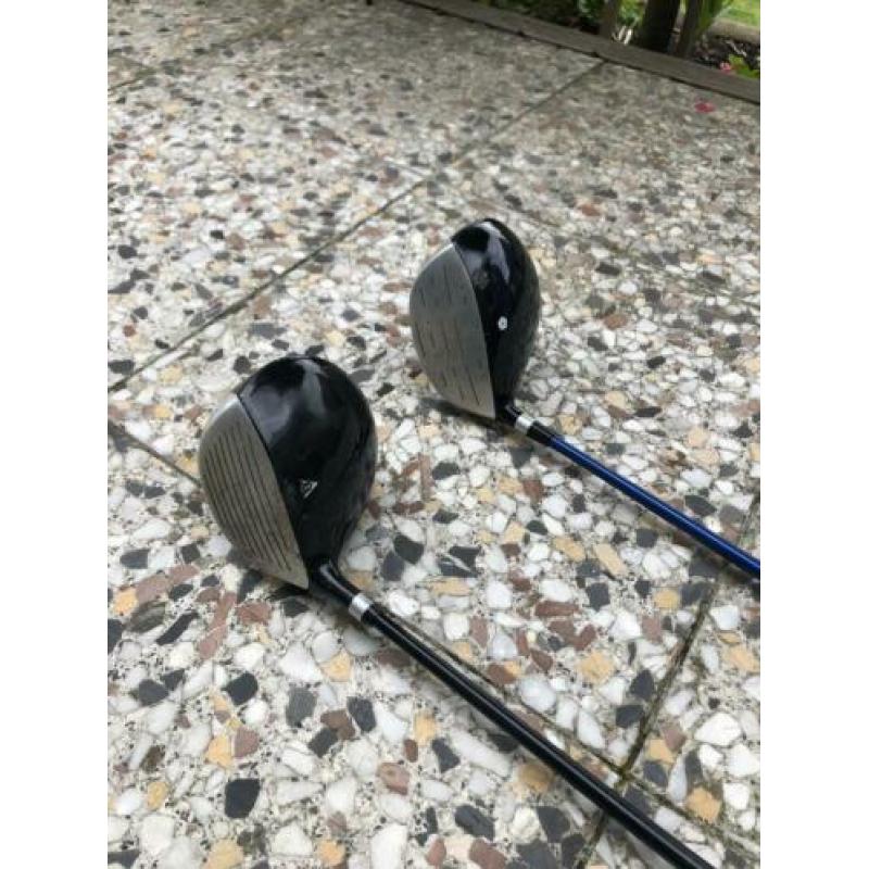 2 x houten 1 driver wood golfclubs