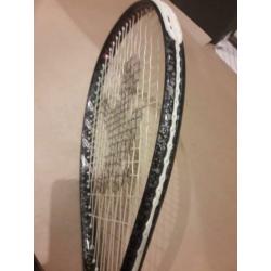 Saxon black Magic squash racket.