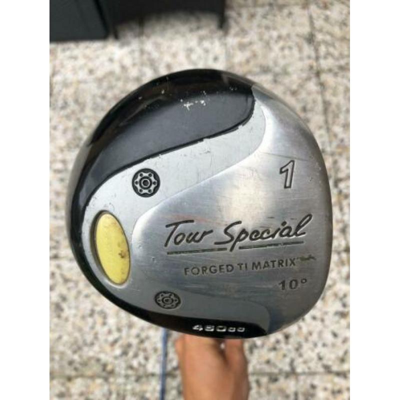 2 x houten 1 driver wood golfclubs