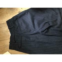 Wijde pantalon/wol!/smal hoge taille/krijtstreep/hm trend