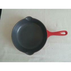 Le Creuset koekenpan, vintage model rood 20 cm