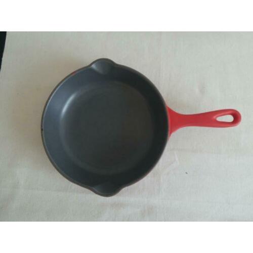 Le Creuset koekenpan, vintage model rood 20 cm