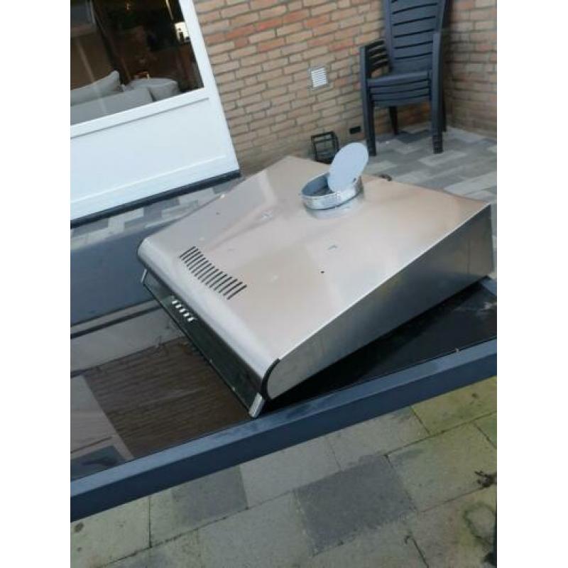 Nauwelijks gebruikte rvs afzuigkap