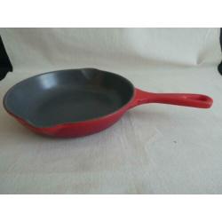 Le Creuset koekenpan, vintage model rood 20 cm