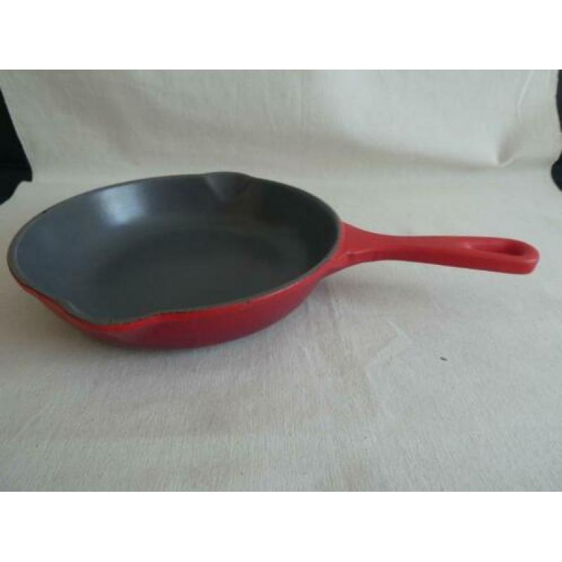 Le Creuset koekenpan, vintage model rood 20 cm