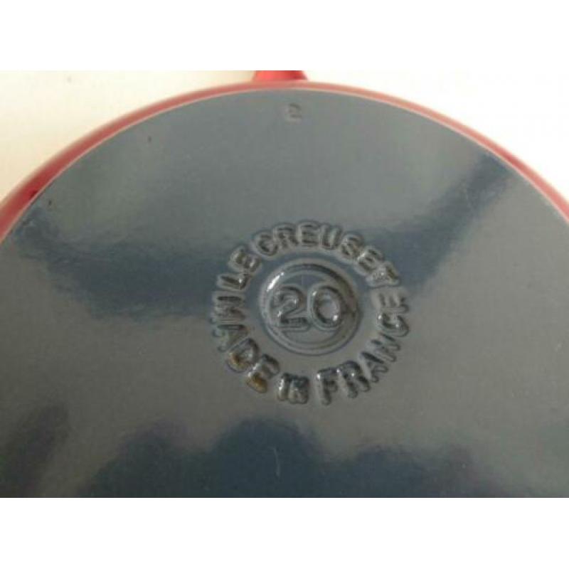 Le Creuset koekenpan, vintage model rood 20 cm