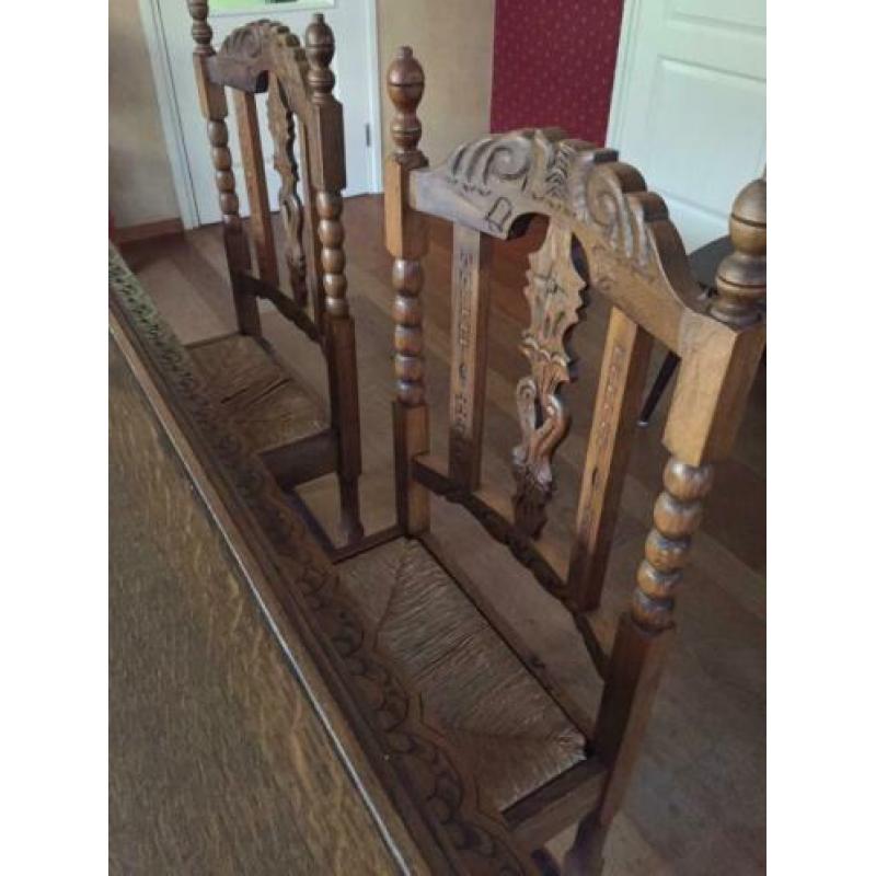 Eiken eetkamer tafel