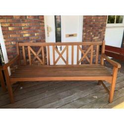 Houten Tuinset Bank met 2 Losse Stoelen