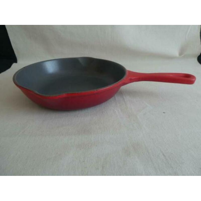 Le Creuset koekenpan, vintage model rood 20 cm