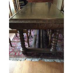 Eiken eetkamer tafel