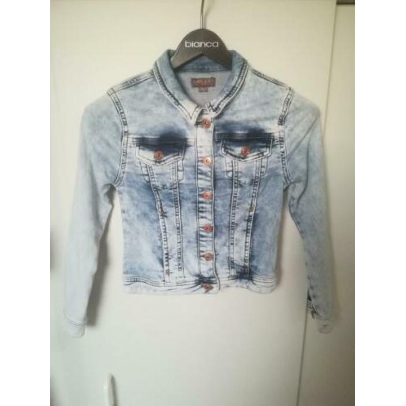 Super stoer jeans jasje van Cars, mt 128