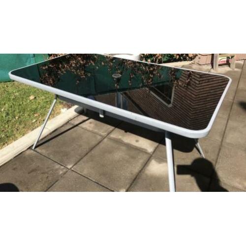 Tafel tuin zwart (rechthoek 140 x 80)