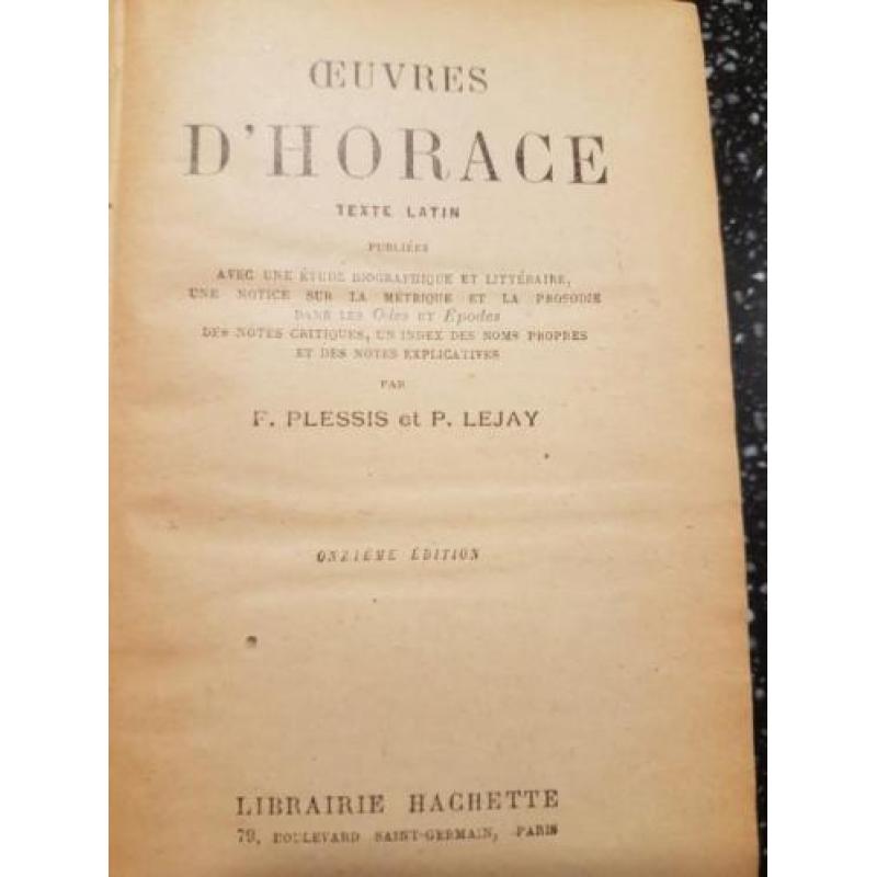 Klassieke Latijn Horace oeuvres 1919
