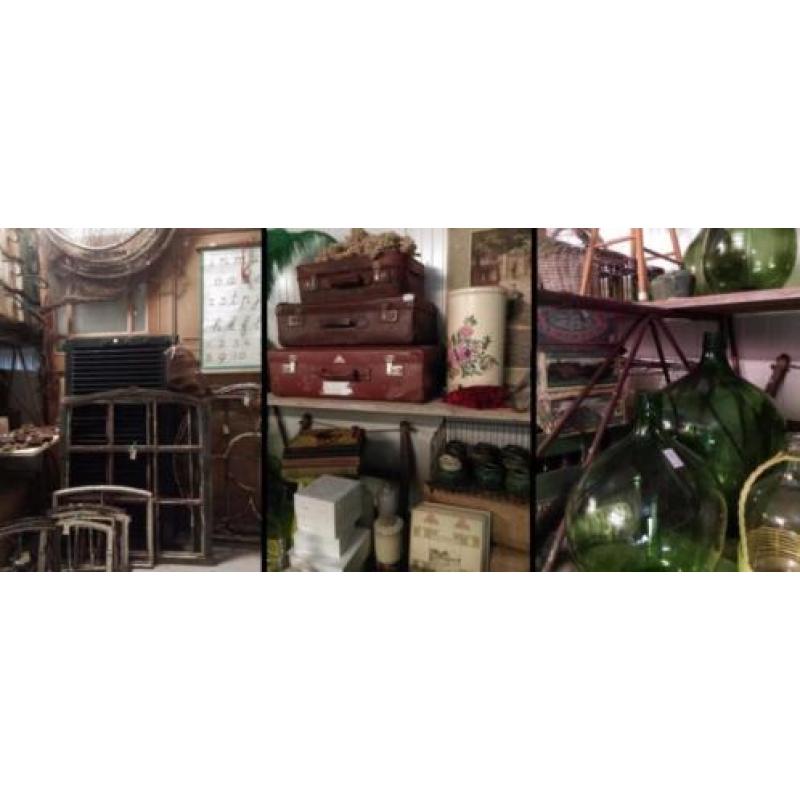 oude brocante vintage industrieel etalage stalraam webwinkel