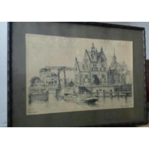 potloodtekening H.Estgerbuh (1879-1959) Zaandam.