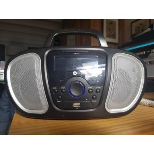 MP Man CSU-53 nette zwart zilver radio mp3 usb en cd speler