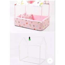 Roze huisje te koop nieuw met lampje