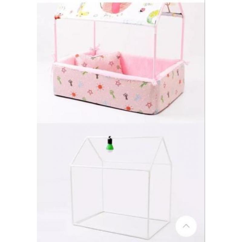 Roze huisje te koop nieuw met lampje