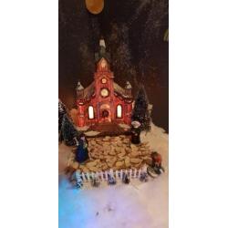 Kerstdorp nostalgisch sfeertje met lemax figuren