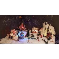 Kerstdorp nostalgisch sfeertje met lemax figuren