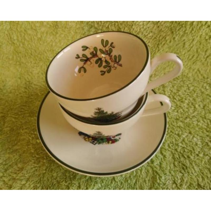 Cuthbertson (Spode) Christmas Tree - 2 kop en schotels