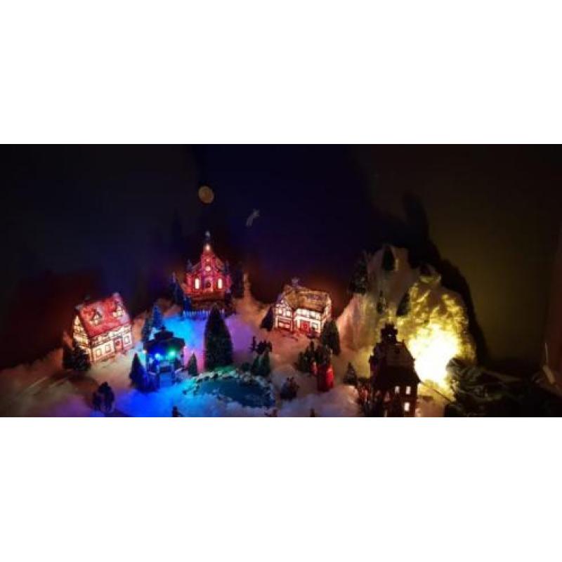 Kerstdorp nostalgisch sfeertje met lemax figuren