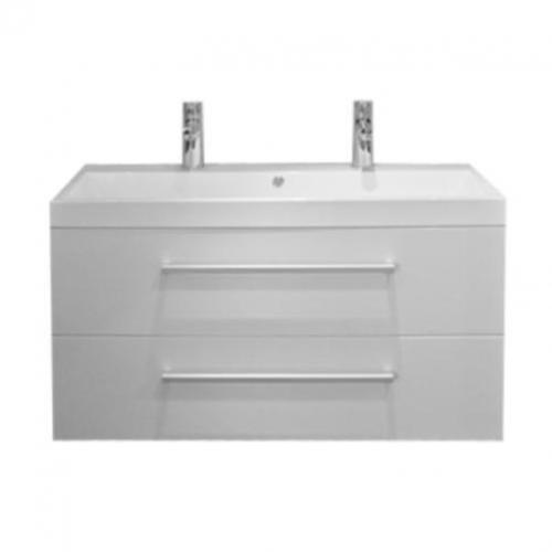 Saniclass Rome badmeubel 100cm hoogglans wit 1 kraangat